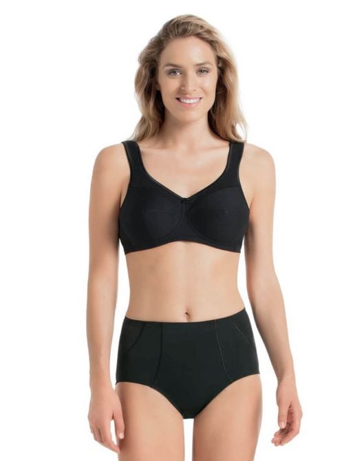 Jana reggiseno in cotone senza ferretto, nero