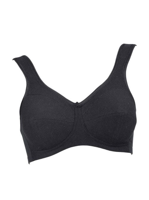 Jana reggiseno in cotone senza ferretto, nero