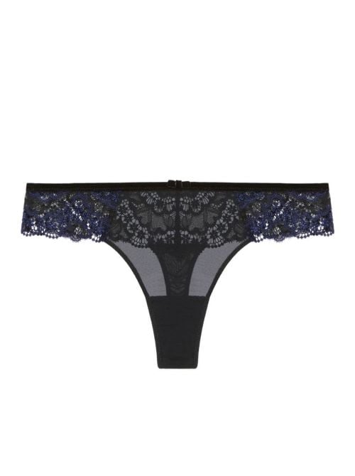 Scenario brazilian lace brief, black