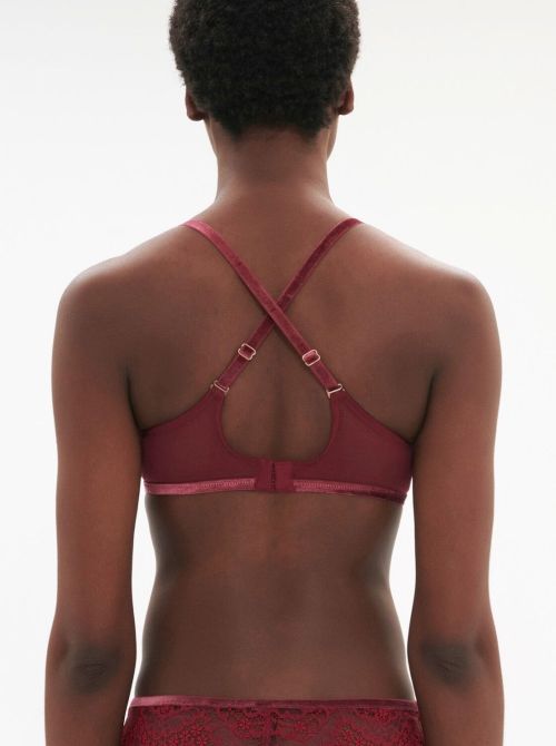 Scenario bra with underwire, burgundy red