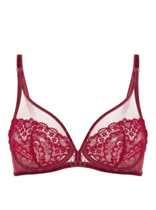 Scenario bra with underwire, burgundy red