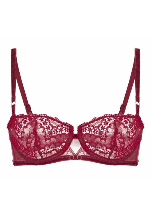 Scenario Reggiseno a balconcino con ferretto, rosso borgogna