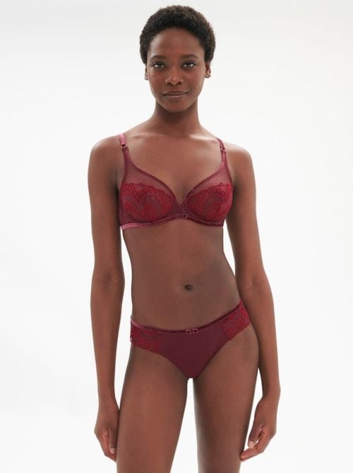 Simone Perele Wish Shorty in pizzo, prugna