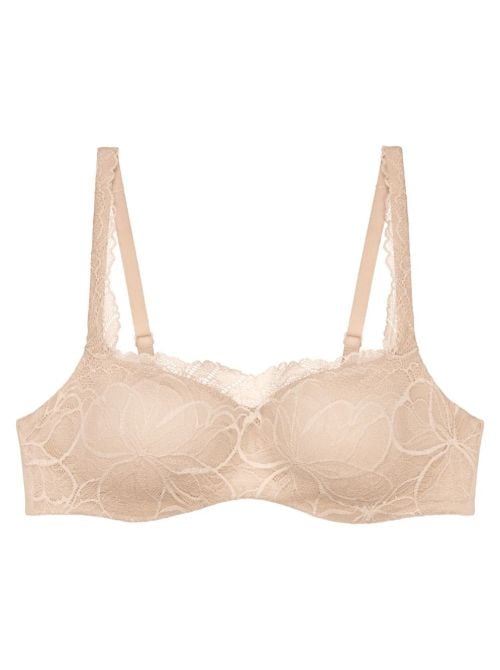 Body Make-Up Illusion Lace Reggiseno a Balconcino Imbottito con Ferretto Comfort Wire, nudo