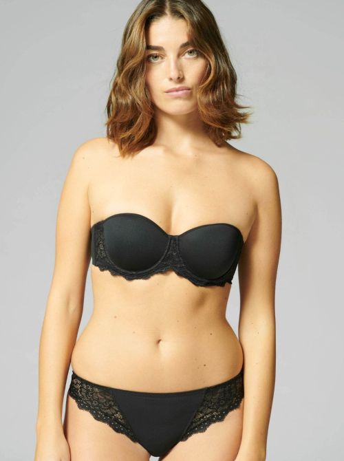 Caresse 12A300 Reggiseno fascia con ferretto, nero SIMONE PERELE