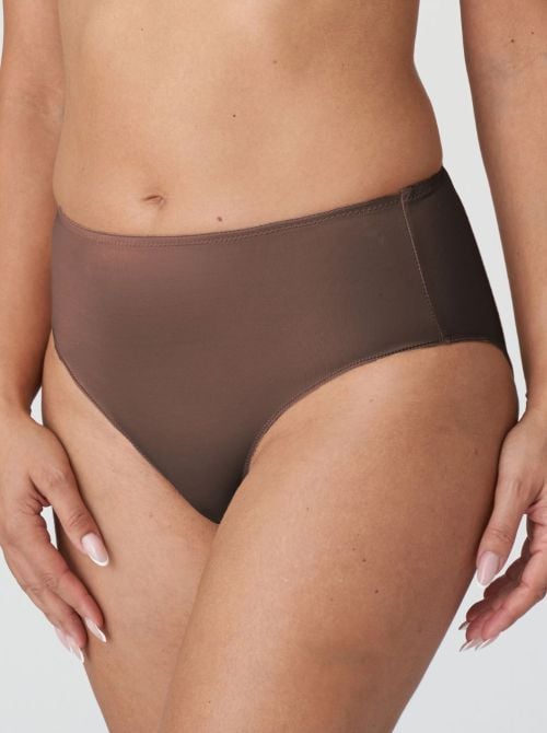 Satin slip a vita alta, ebony PRIMADONNA