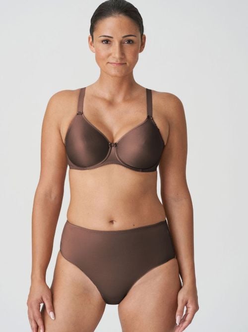 Satin slip a vita alta, ebony PRIMADONNA