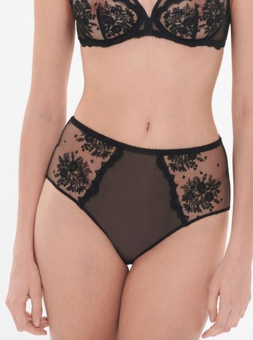 Intrigue slip alto , nero