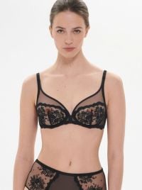 Intrigue Reggiseno scollatura profonda, nero