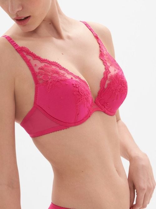 Intrigue Reggiseno push-up a triangolo, rosa disco SIMONE PERELE