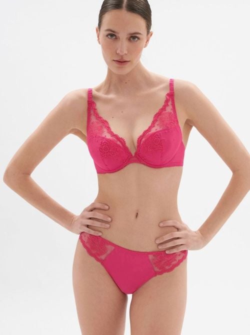 Intrigue Reggiseno push-up a triangolo, rosa disco