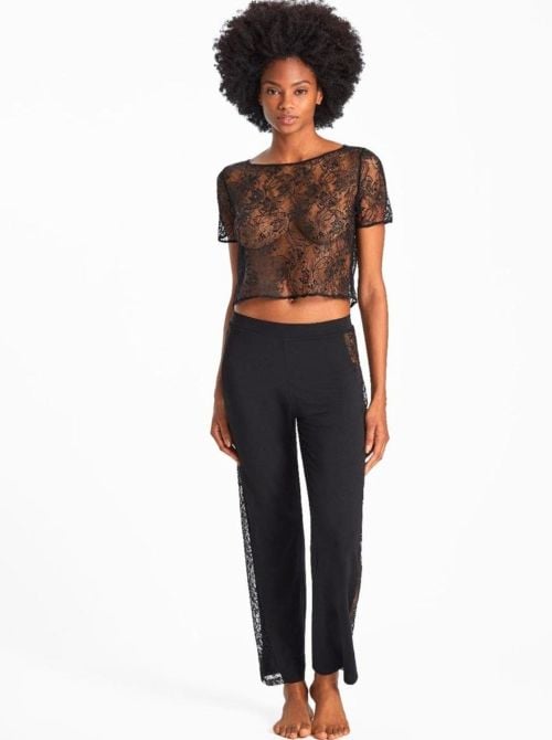 Lazy Days top, nero
