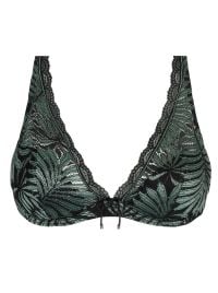 Jungle du Soir reggiseno imbottito a triangolo, verde