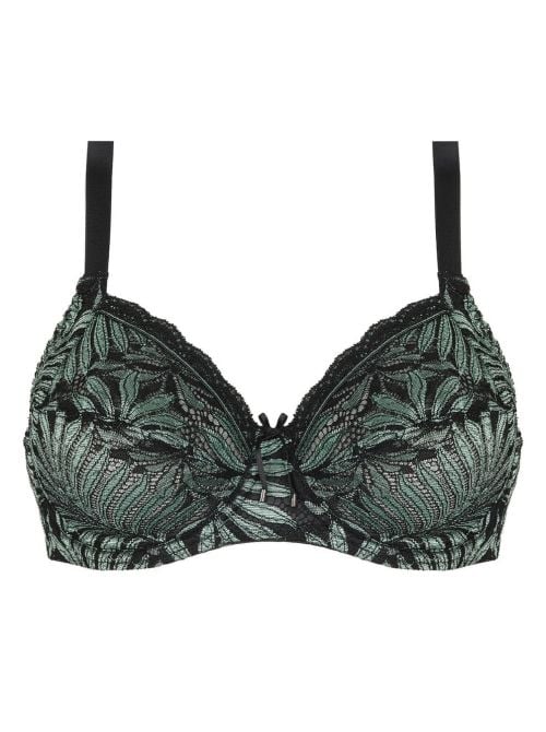 Jungle du Soir underwired bra for large cups, green ANTIGEL