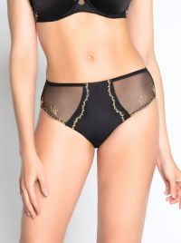 &Eacute;blouissante Icone slip a vita alta, or nuit