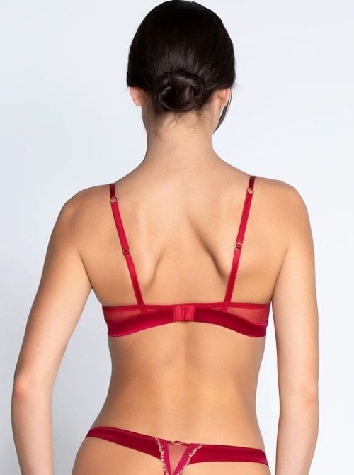 &Eacute;blouissante Icone bralette without underwire, or rubis