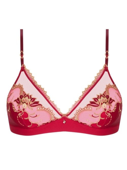 &Eacute;blouissante Icone bralette without underwire, or rubis