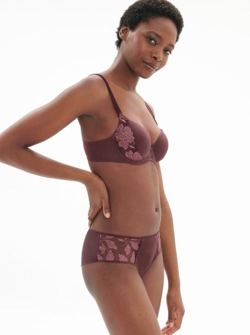 Dahlia Deep neckline bra, byzantine