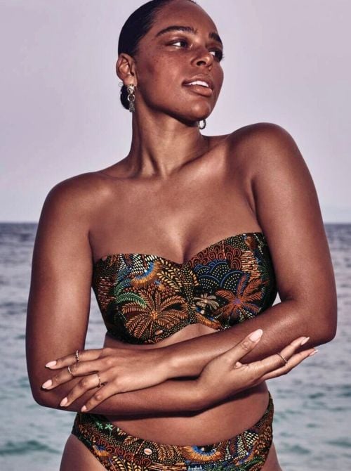 Ella reggiseno per bikini a fascia, safari ROSA FAIA BEACHWEAR