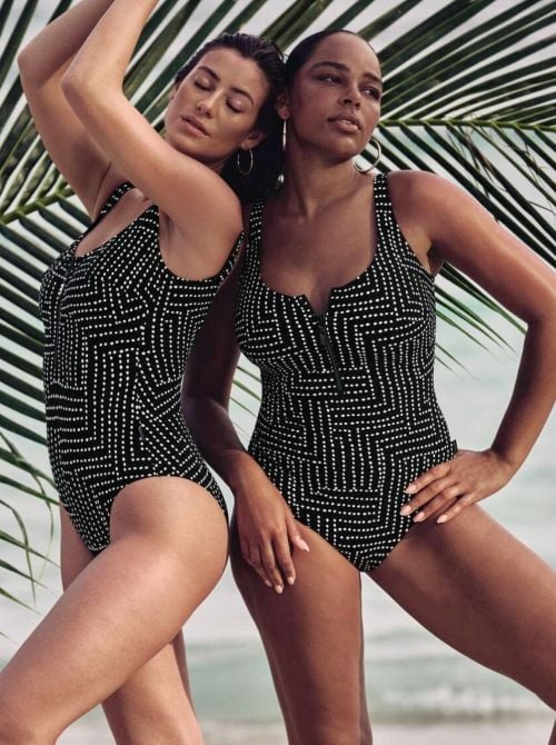 Elouise costume piscina-mare con zip ROSA FAIA BEACHWEAR
