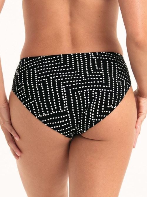 Bruna slip per bikini, bianco e nero ROSA FAIA BEACHWEAR