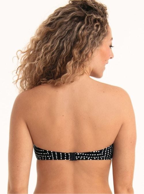 Ella reggiseno per bikini a fascia, bianco e nero