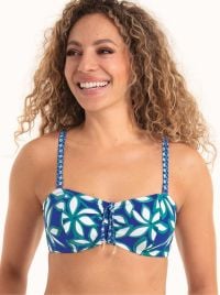 Ella reggiseno per bikini a fascia, blu oceano