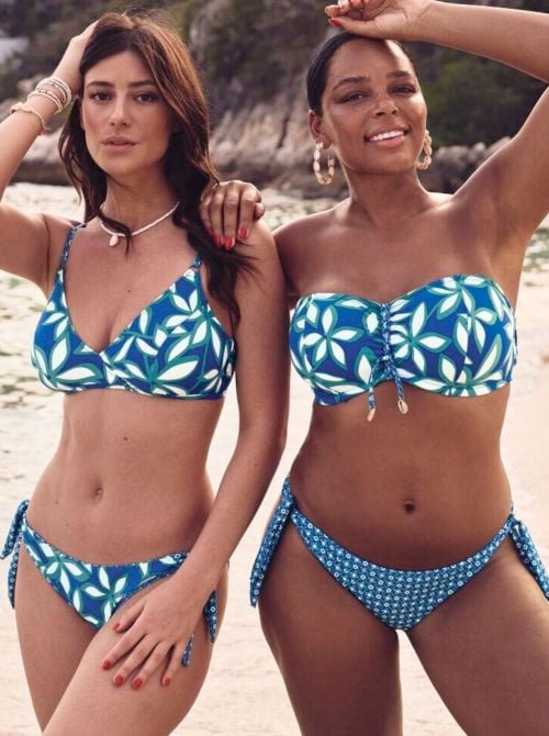 Ella reggiseno per bikini a fascia, blu oceano