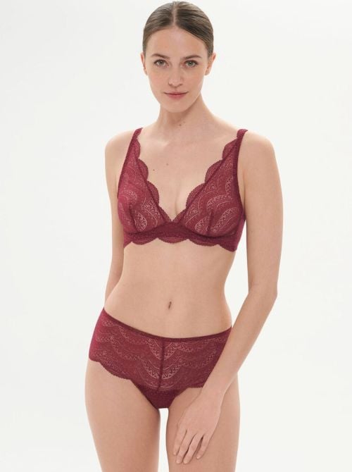 Karma reggiseno senza ferretto, rosso borgogna