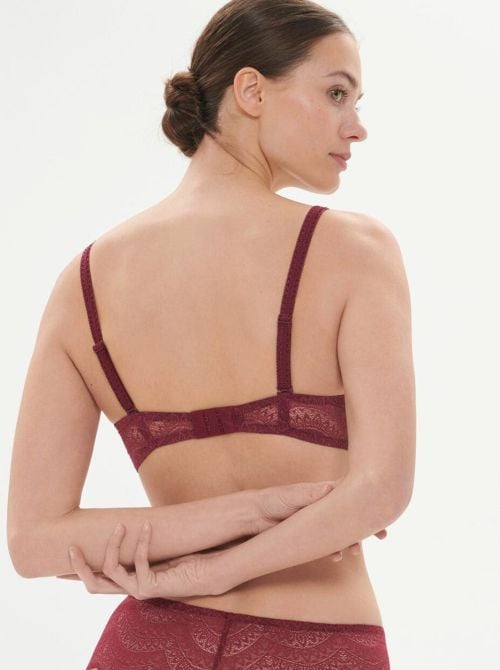 Karma reggiseno senza ferretto, rosso borgogna