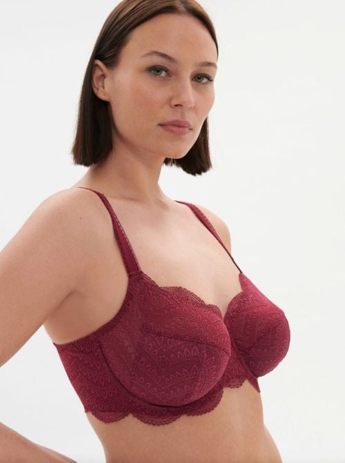 Karma non-wired bra, bordeaux