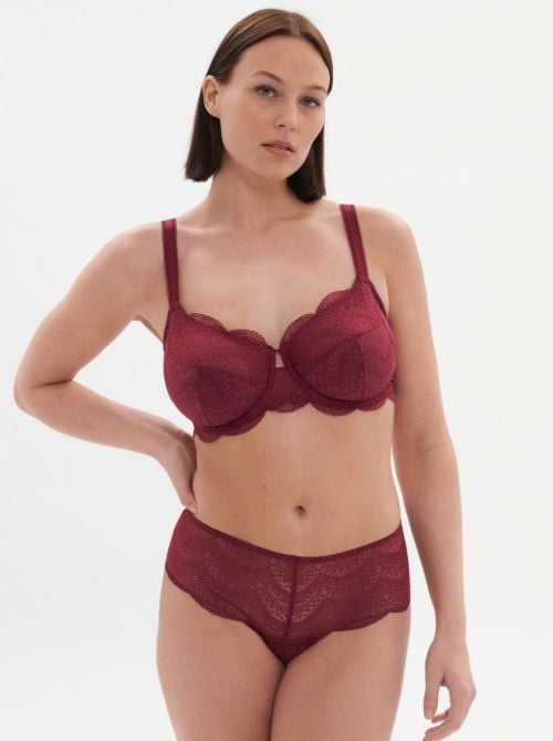 Karma non-wired bra, bordeaux
