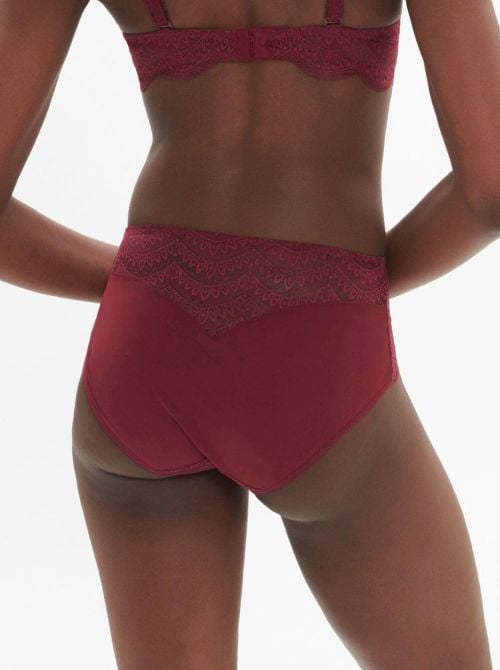 Karma slip alto, rosso borgogna