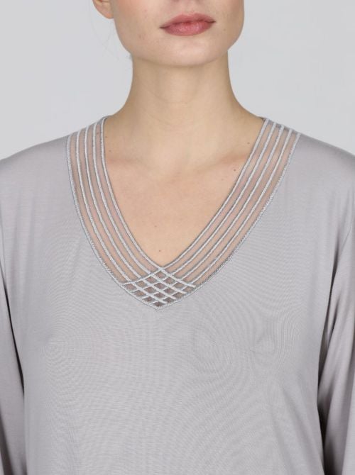Michela Camicianotte lunga, grigio BOGLIETTI