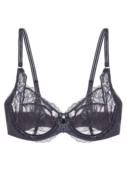 Wild Peony Florale W Reggiseno con ferretto, grigio