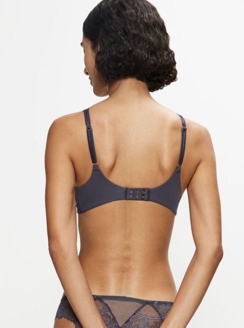 Wild Peony Florale Wp Reggiseno imbottito, grigio
