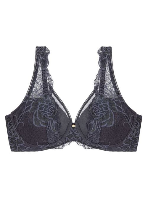 Wild Peony Florale Wp Reggiseno imbottito, grigio