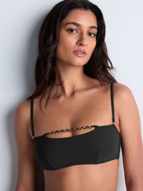 Sparkling Treasure fascia per bikini, nero