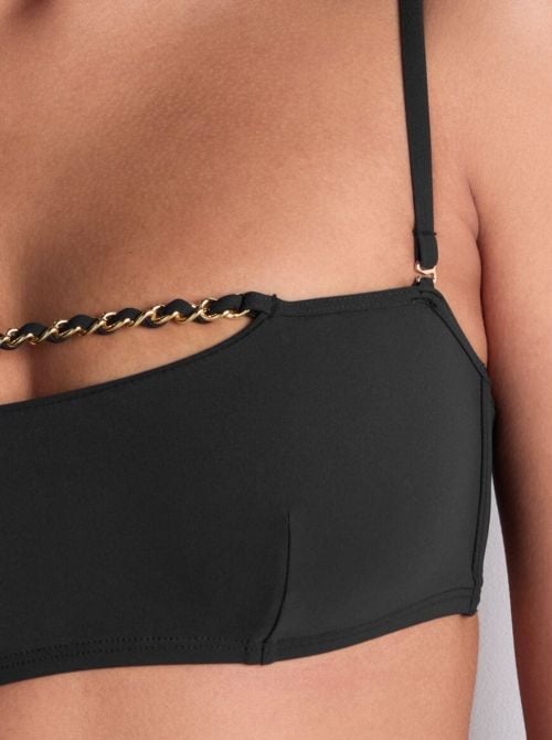 Sparkling Treasure fascia per bikini, nero