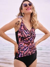 Praia costume intero per protesi, rosewood