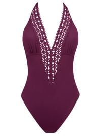 Ajourage Couture costume intero senza ferretto, prugna