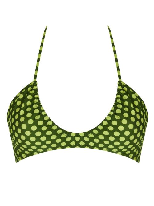 La Petillant bralette per bikini, bolle verdi