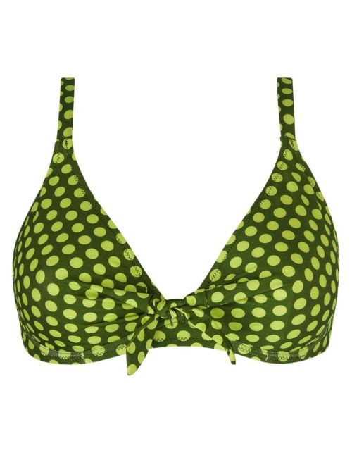 La Petillant triangolo con ferretto per bikini, bolle verdi
