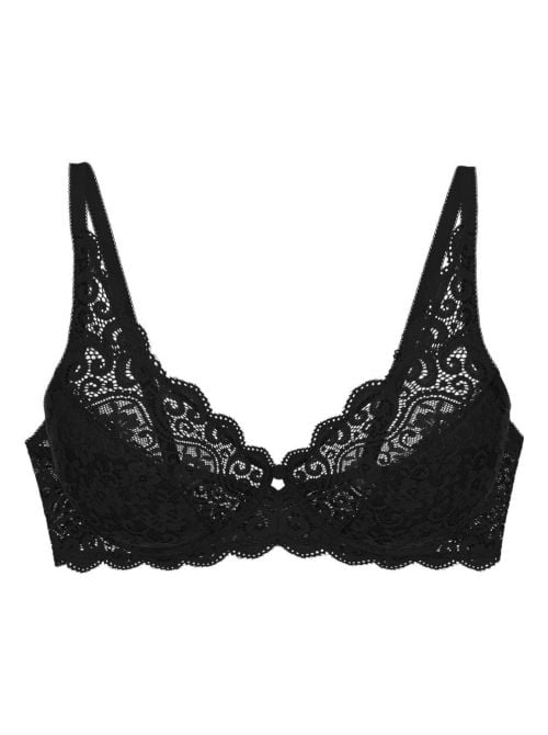 Amourette W Reggiseno in Pizzo con Ferretto, nero