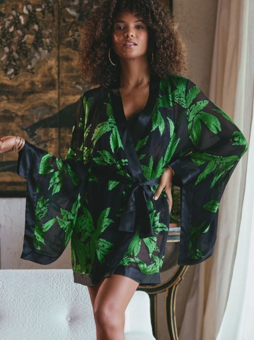 Ambre kimono in seta MARJOLAINE