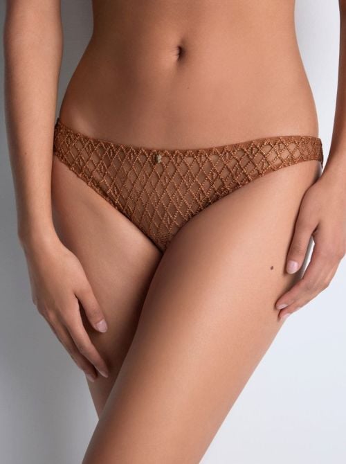 Stardust dream  slip, amber gold AUBADE