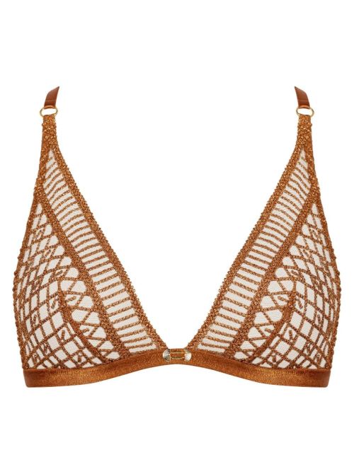 Stardust dream  triangolo bralette, amber gold