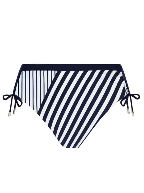 Rayure en Ligne slip per bikini con coulisse, blu