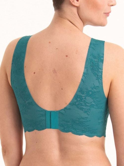 Essential Lace bralette con coppe imbottite, light smeragd