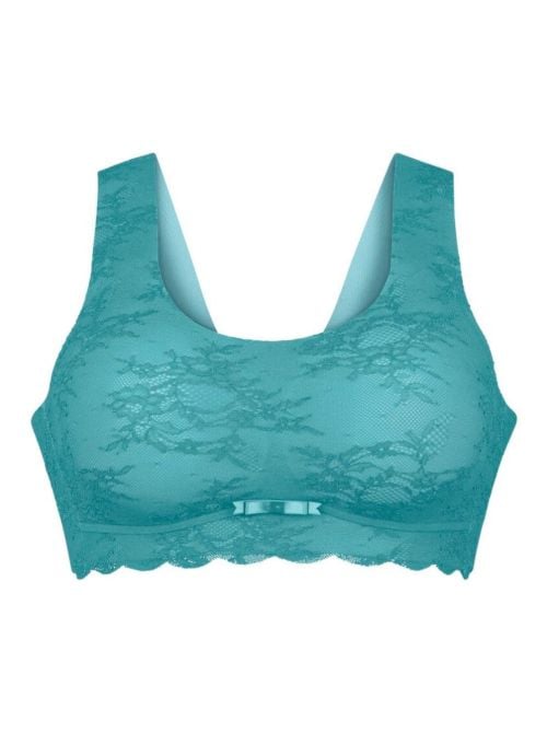 Essential Lace bralette con coppe imbottite, light smeragd